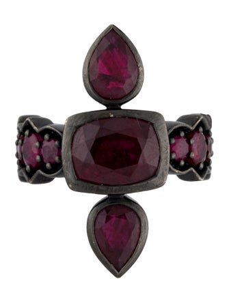 Hueb 18K 8.30ctw Ruby Astro Cocktail Ring