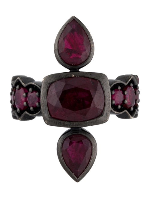 Hueb 18K 8.30ctw Ruby Astro Cocktail Ring