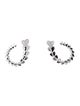 Hueb 18K Diamond Heart Curved Drop Earrings
