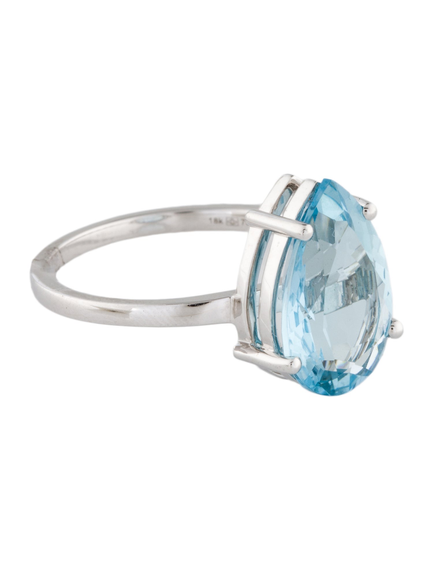 Hueb 18K 2.93ct Aquamarine & Diamond Spectrum Cocktail Ring