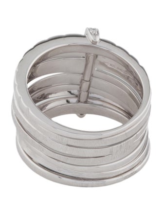 Hueb 18K Diamond Plisse Ring