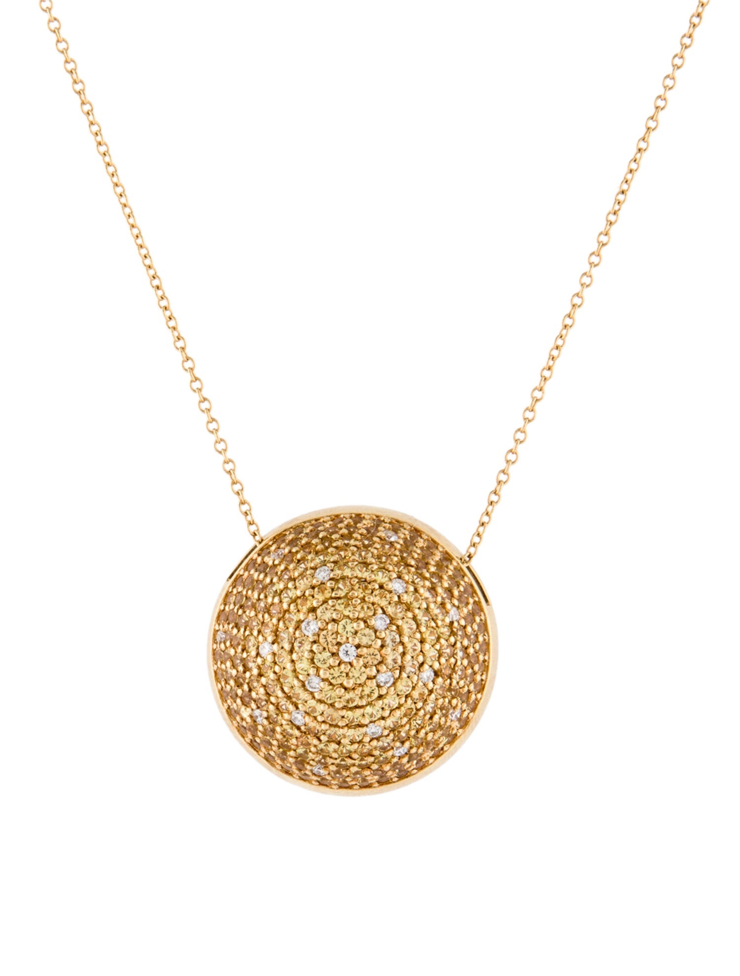 Hueb 18K 1.60ctw Sapphire & Diamond Chameleon Pendant Necklace