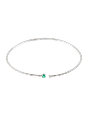 Hueb 18K Emerald & Diamond Spectrum Choker Necklace