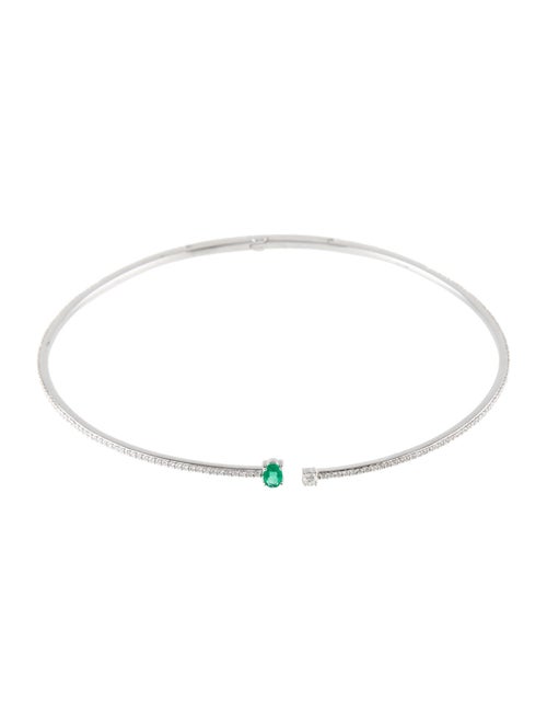 Hueb 18K Emerald & Diamond Spectrum Choker Necklace