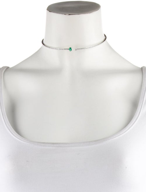 Hueb 18K Emerald & Diamond Spectrum Choker Necklace