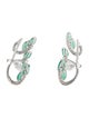 Hueb 18K 3.30ctw Emerald & Diamond Botanica Ear Climbers