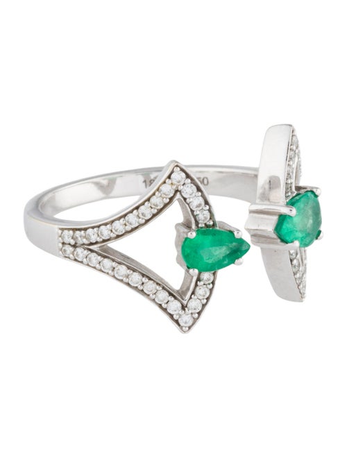 Hueb 18K Emerald & Diamond Spectrum Ring