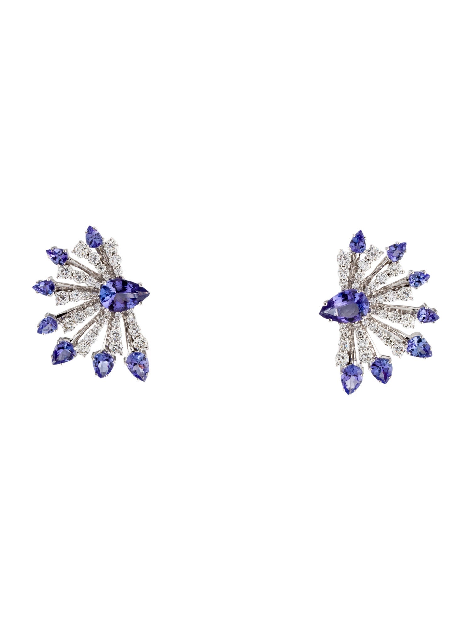Hueb 18K 5.58ctw Tanzanite & Diamond Drop Earrings