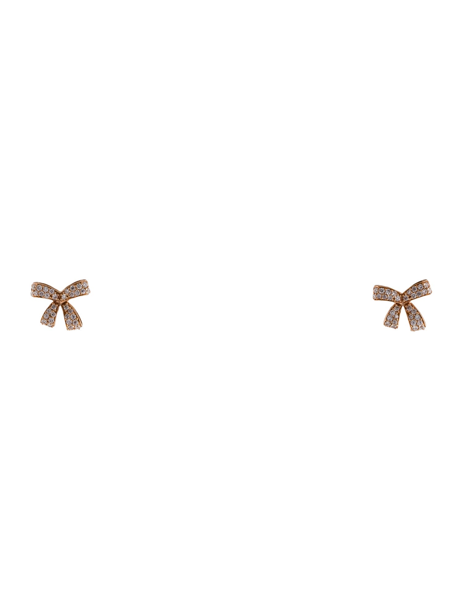 Hueb 18K Diamond Bow Stud Earrings