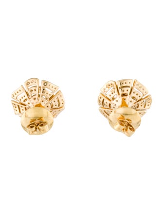Hueb 18K Diamond Labyrinth Stud Earrings