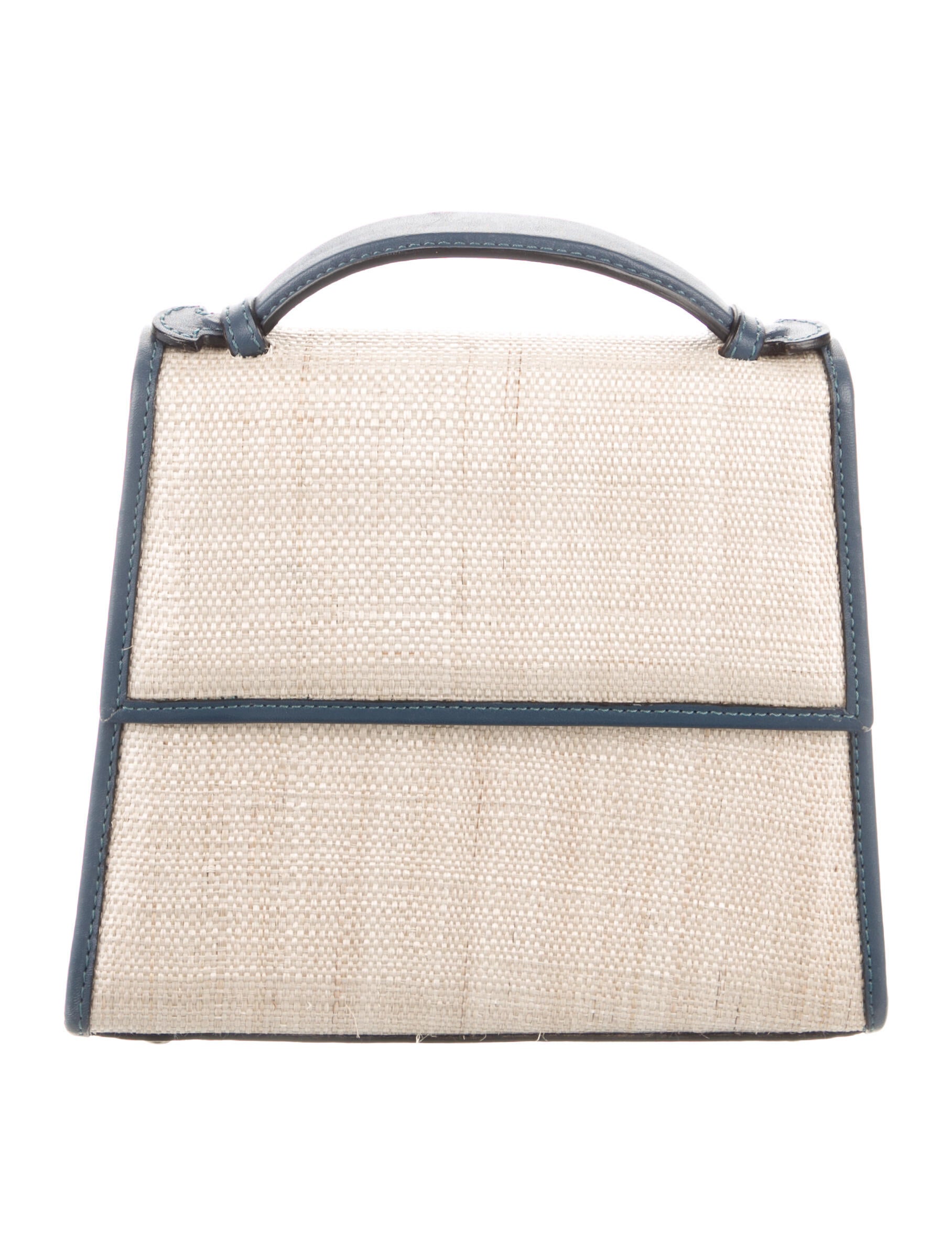 Hunting Season Canvas Leather Trimmed Handle Bag Neutrals Handle Bags, Handbags HUN21322