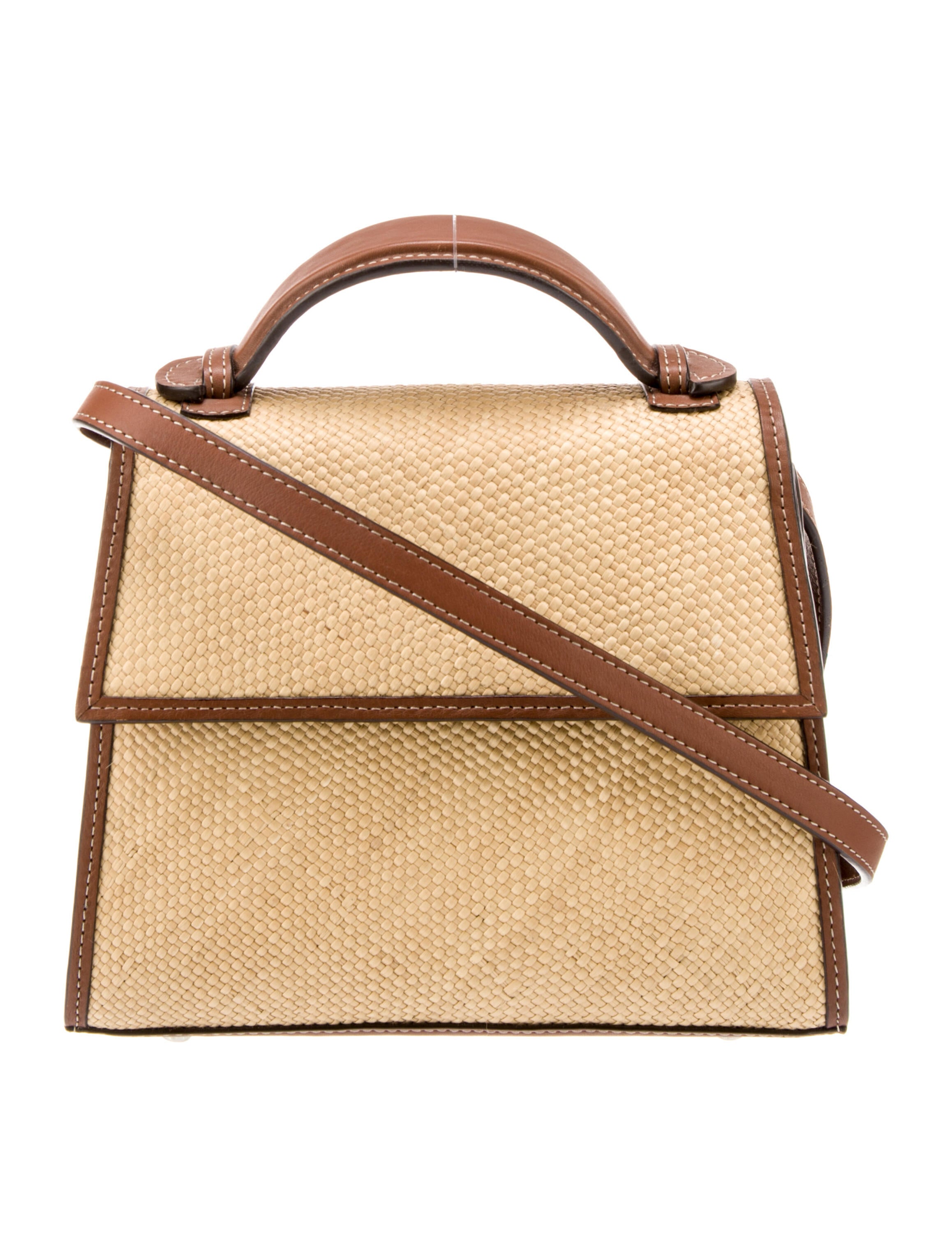 Hunting Season Raffia Leather Crossbody Bag Neutrals Crossbody Bags