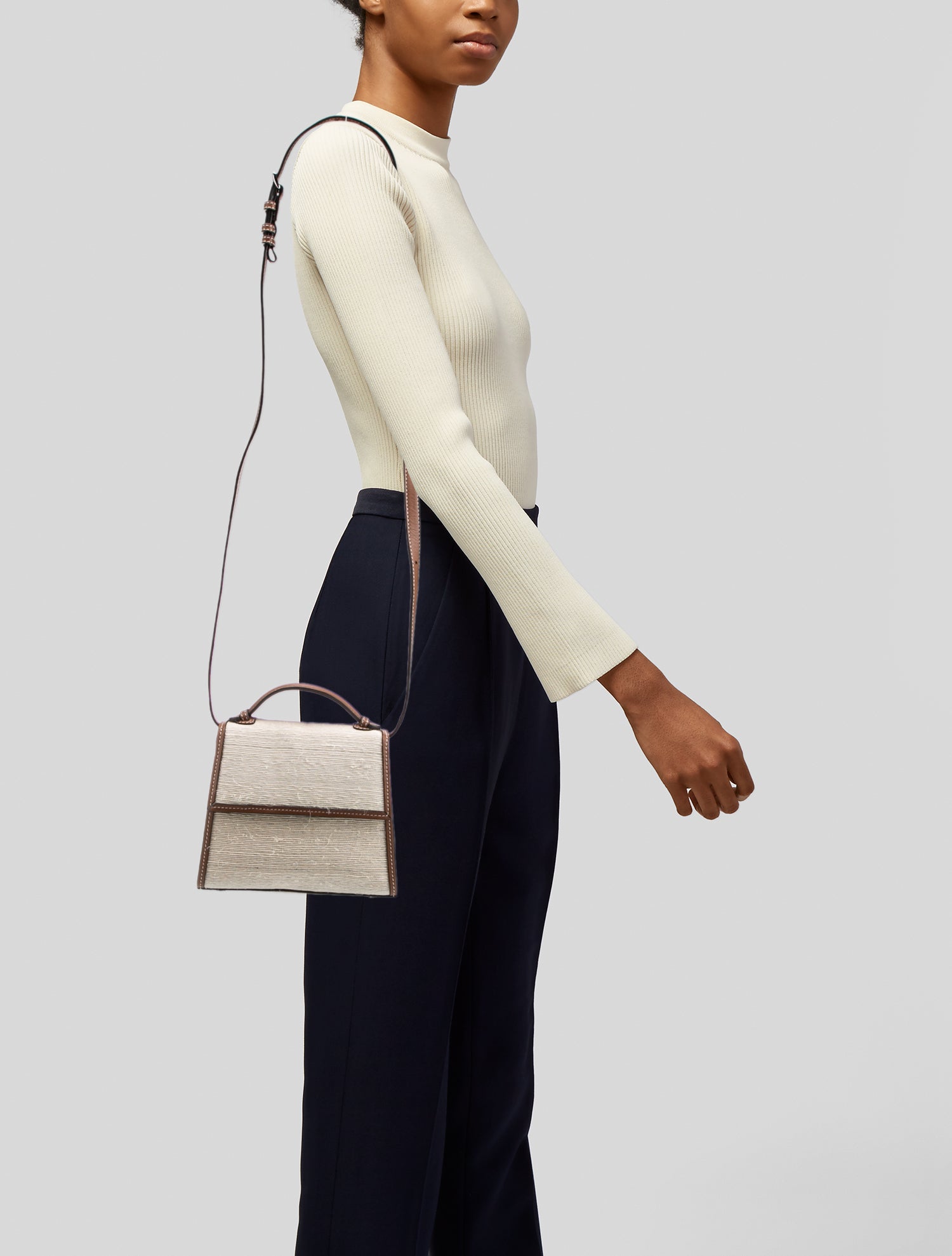 Hunting Season Raffia Top Handle Bag