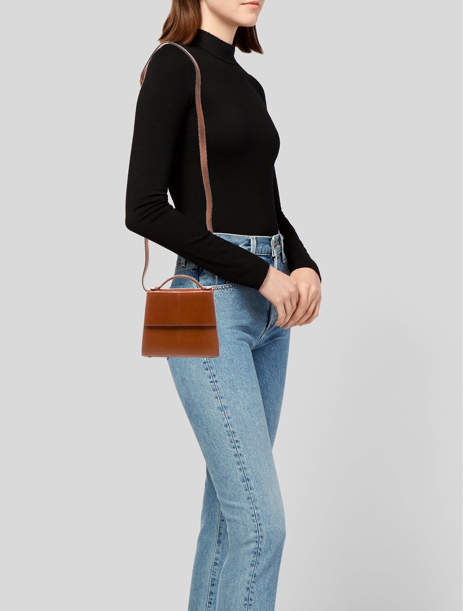 Hunting Season Embossed Leather Crossbody Bag