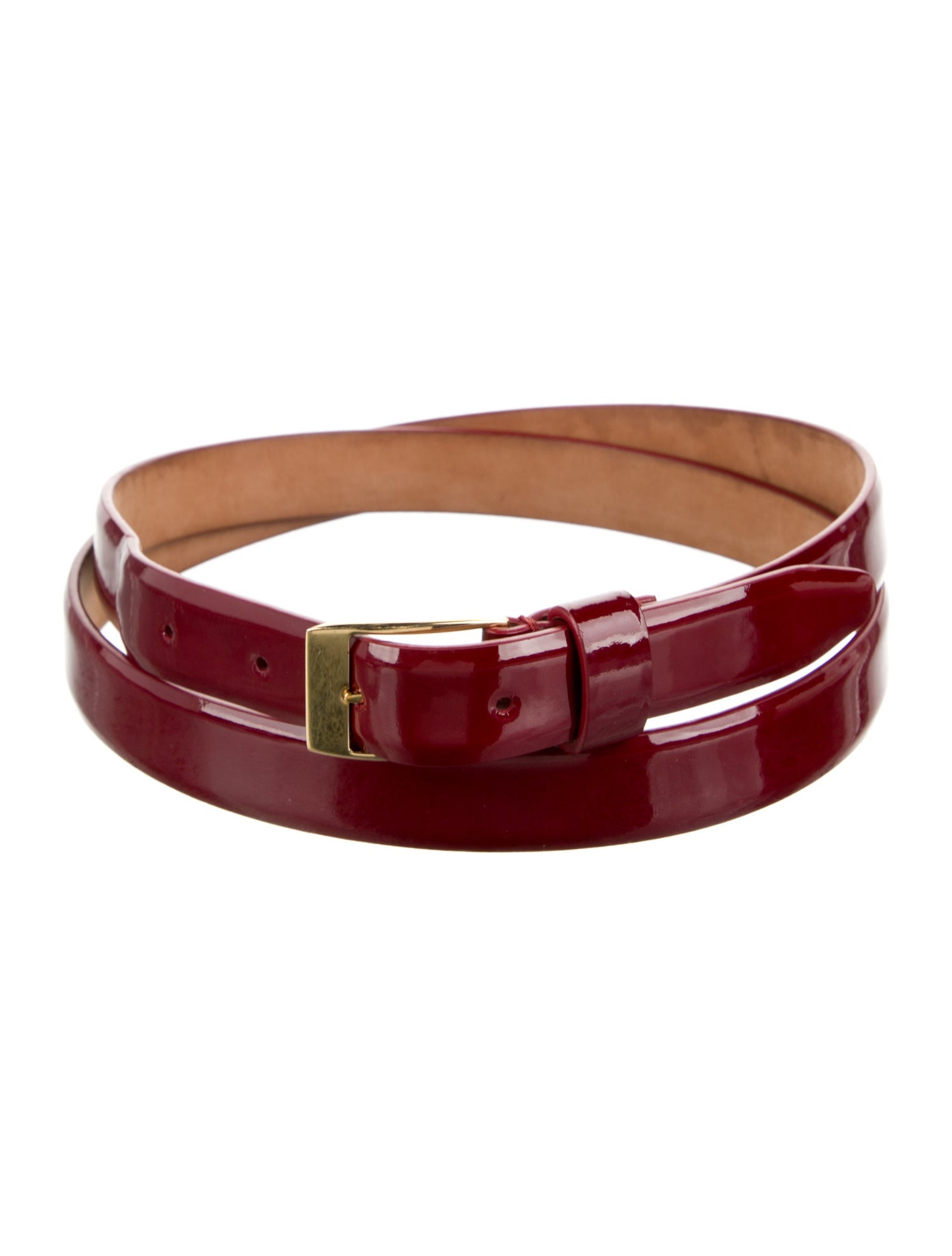 Husbands Skinny Patent Leather Belt
