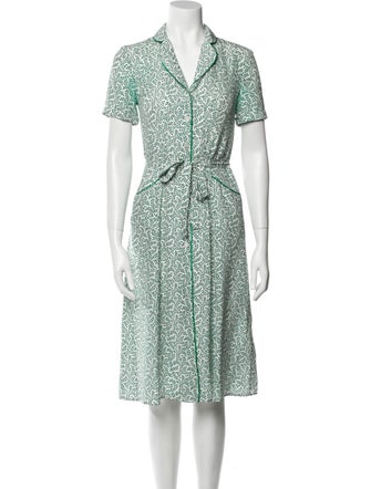 HVN Silk Midi Length Dress