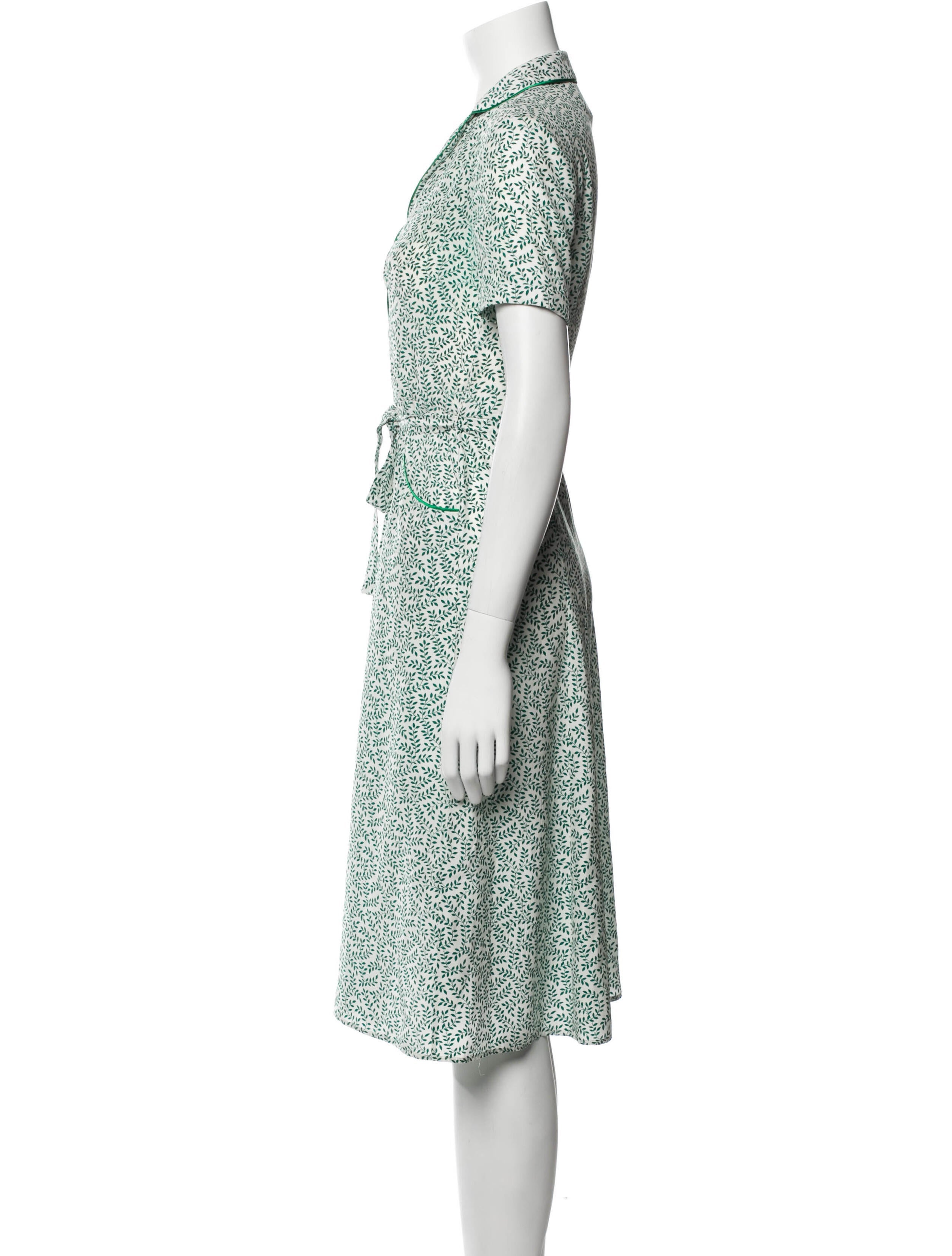 HVN Silk Midi Length Dress