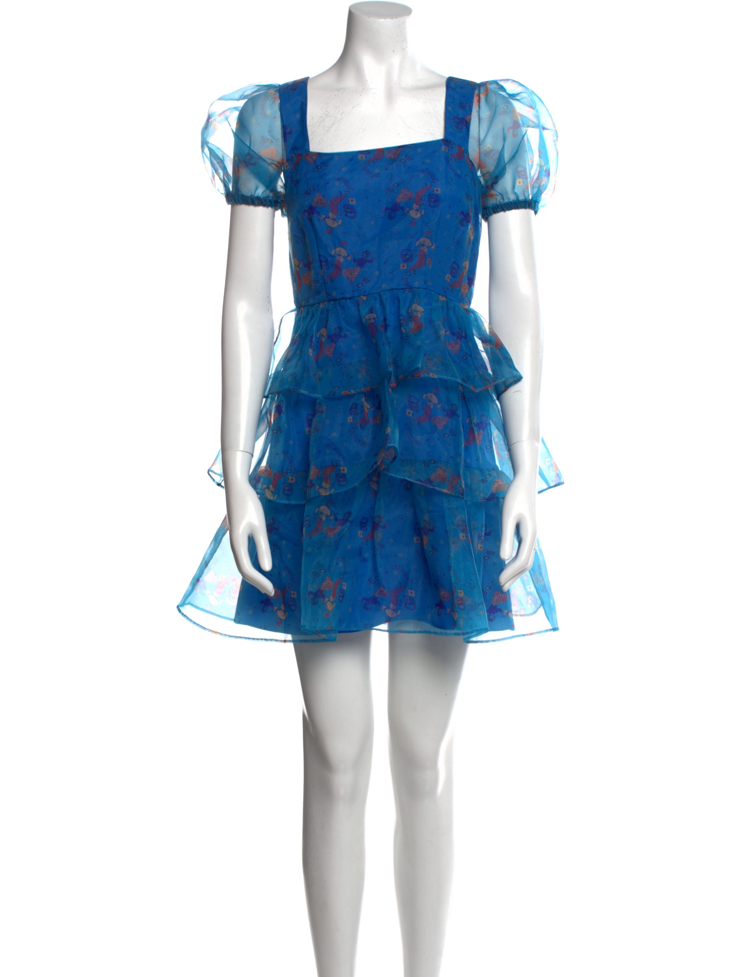 HVN Floral Print Mini Dress