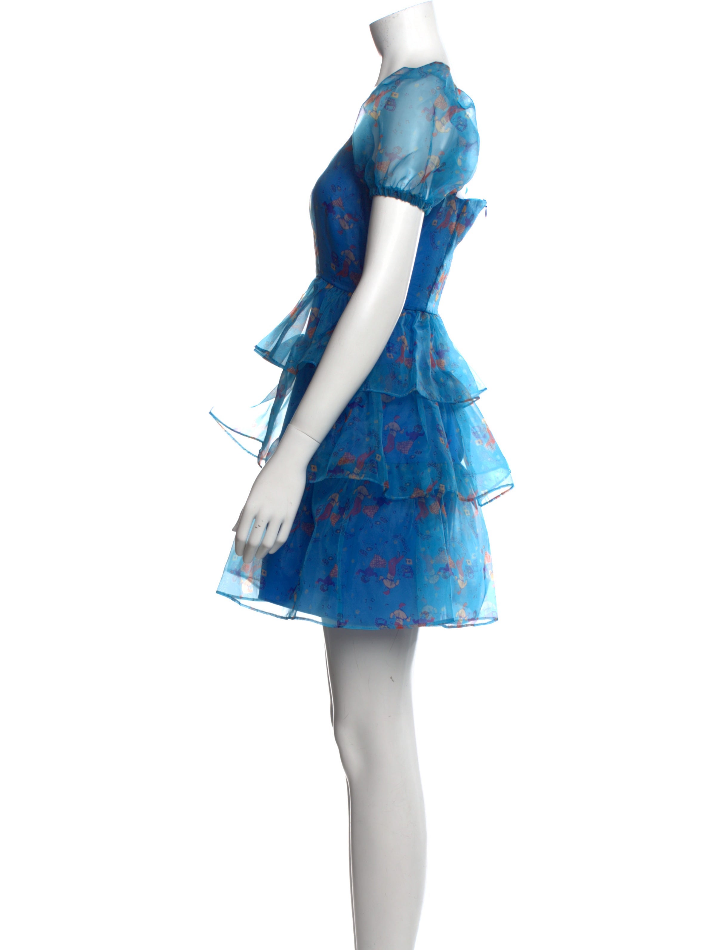 HVN Floral Print Mini Dress