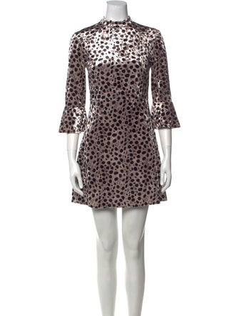 HVN Animal Print Mini Dress