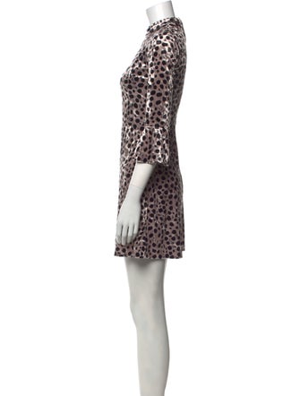 HVN Animal Print Mini Dress