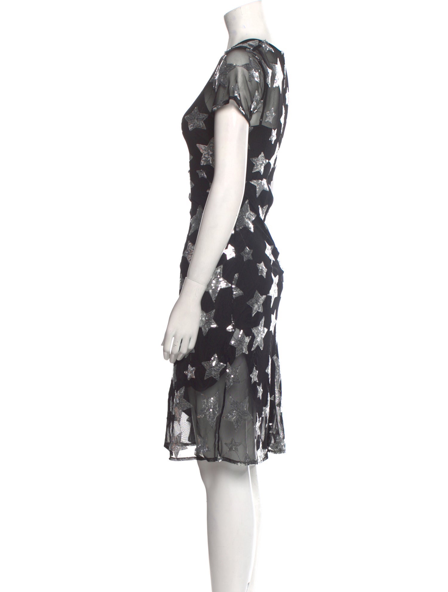 HVN Floral Print Knee-Length Dress