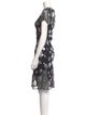 HVN Floral Print Knee-Length Dress