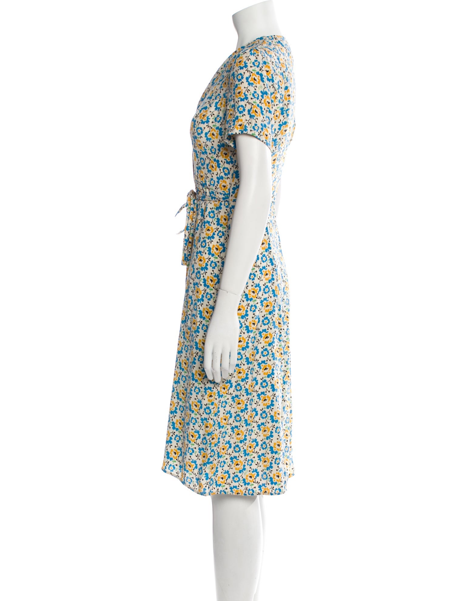 HVN Silk Midi Length Dress
