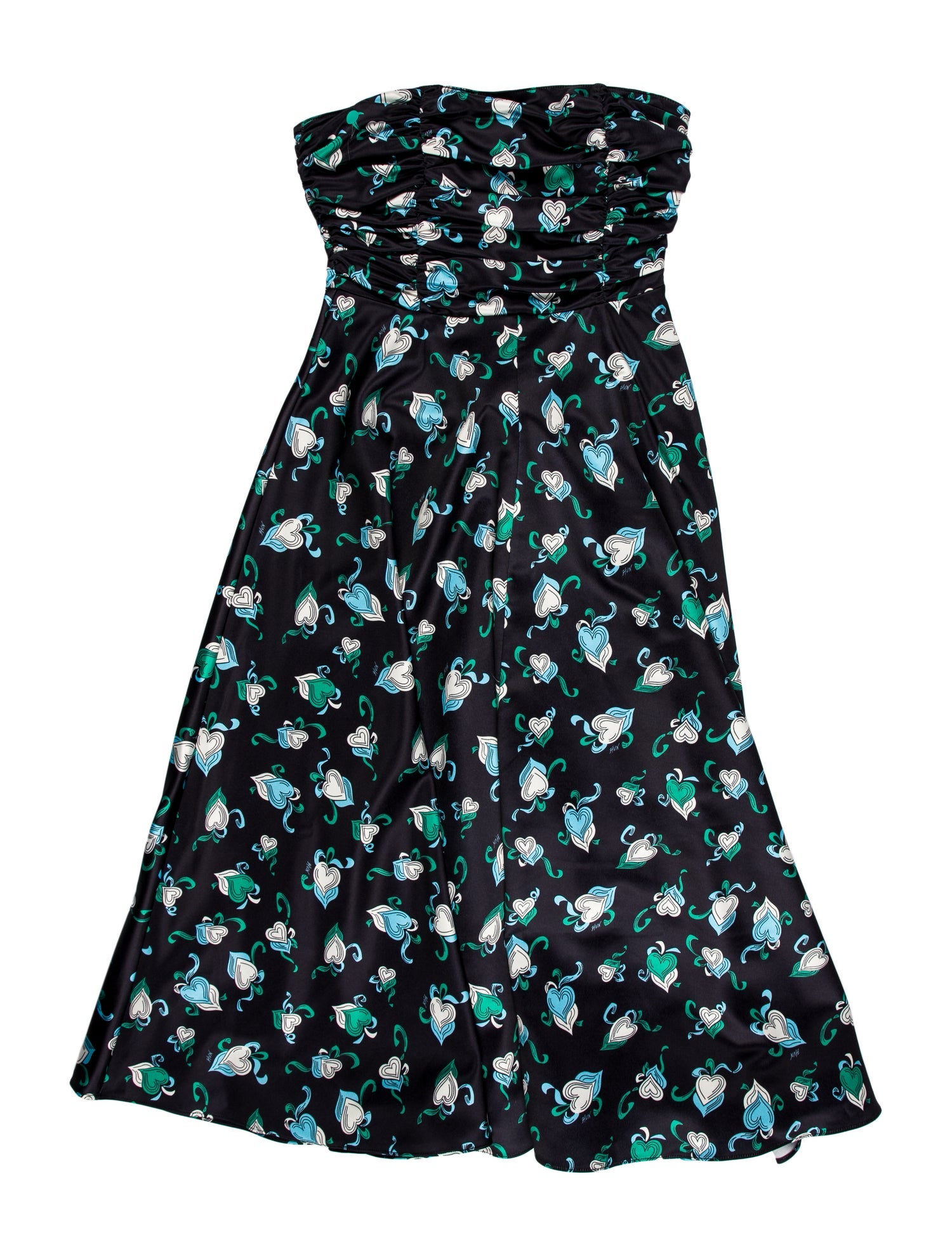 HVN Printed Knee-Length Dress