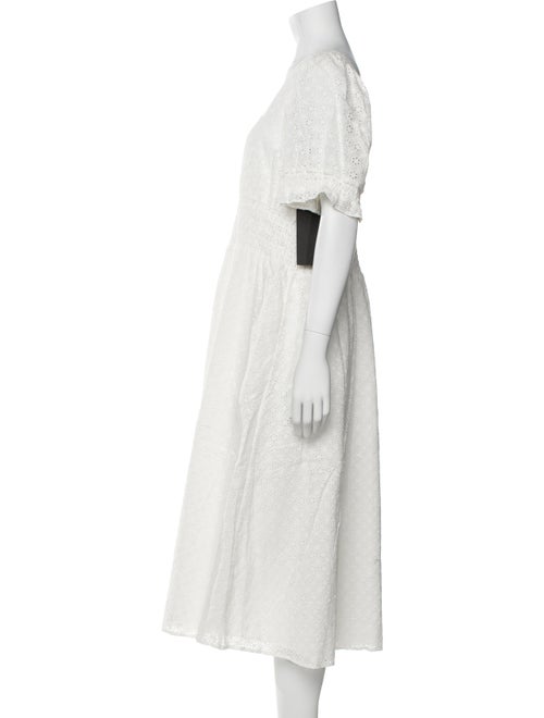 HVN Square Neckline Midi Length Dress