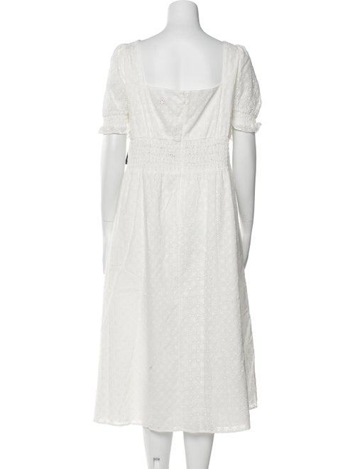 HVN Square Neckline Midi Length Dress