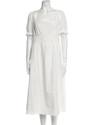 HVN Dresses Square Neckline Midi Length Dress 3XL