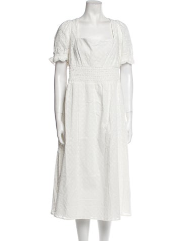 HVN Dresses Square Neckline Long Dress 4XL