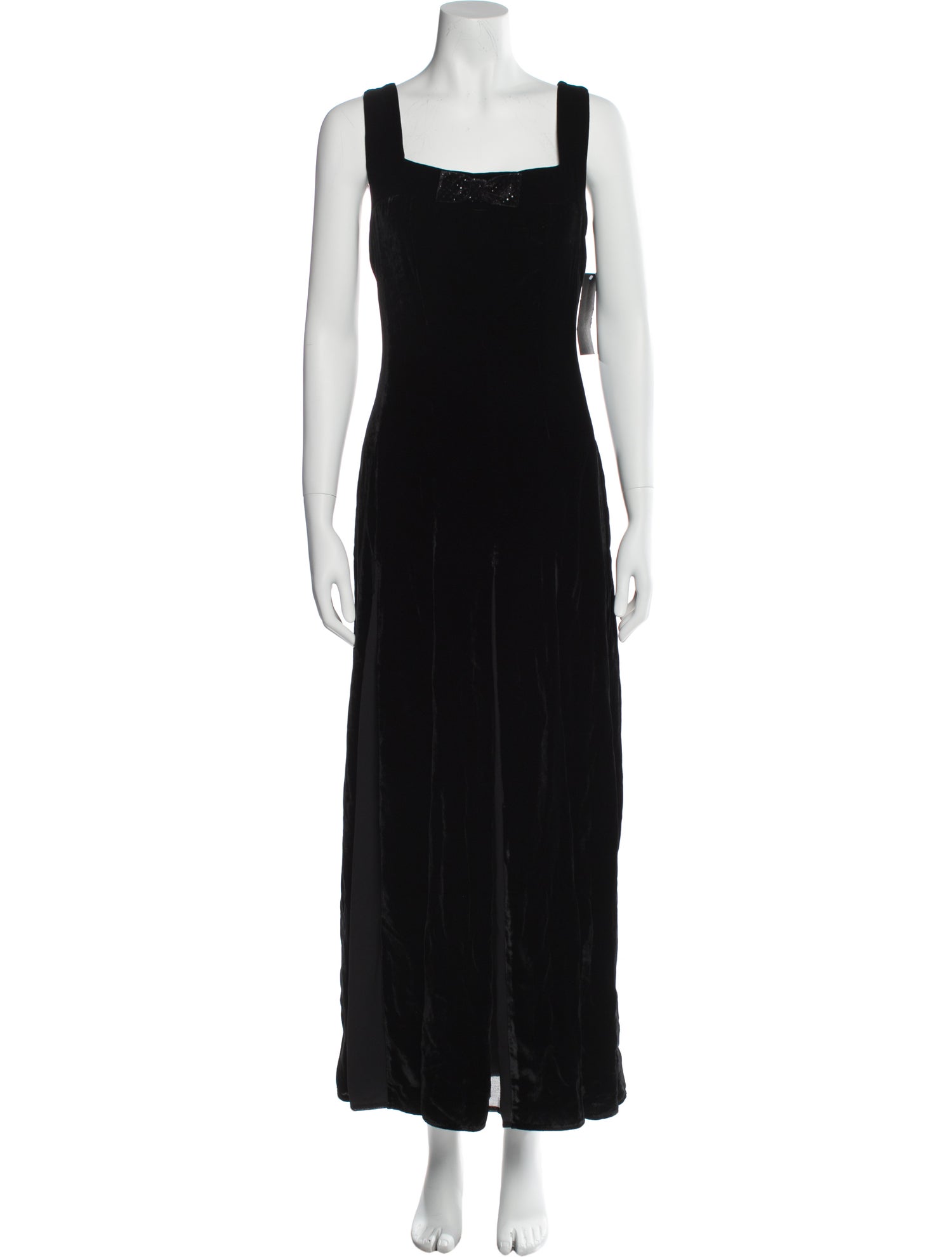 HVN Square Neckline Long Dress