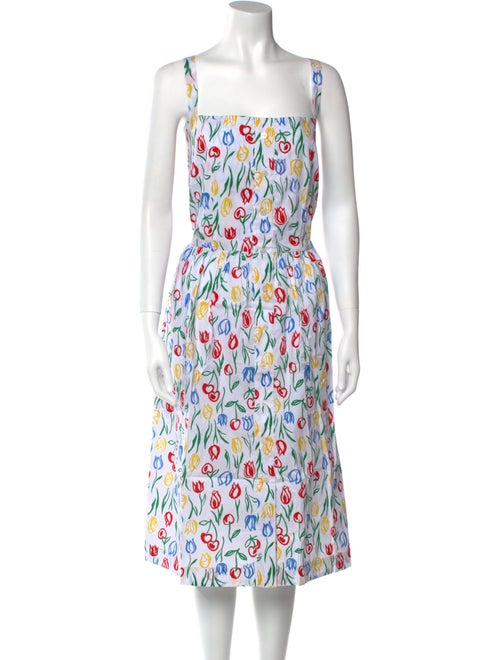 HVN Printed Midi Length Dress