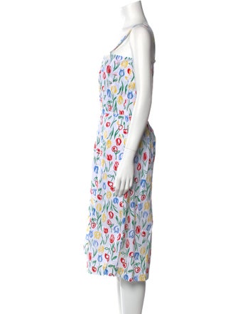 HVN Printed Midi Length Dress