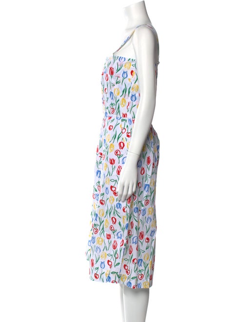 HVN Printed Midi Length Dress