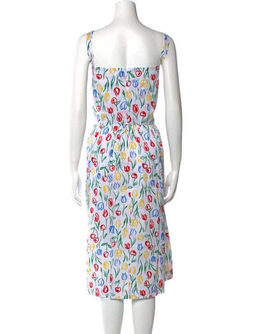 HVN Printed Midi Length Dress