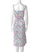 HVN Printed Midi Length Dress