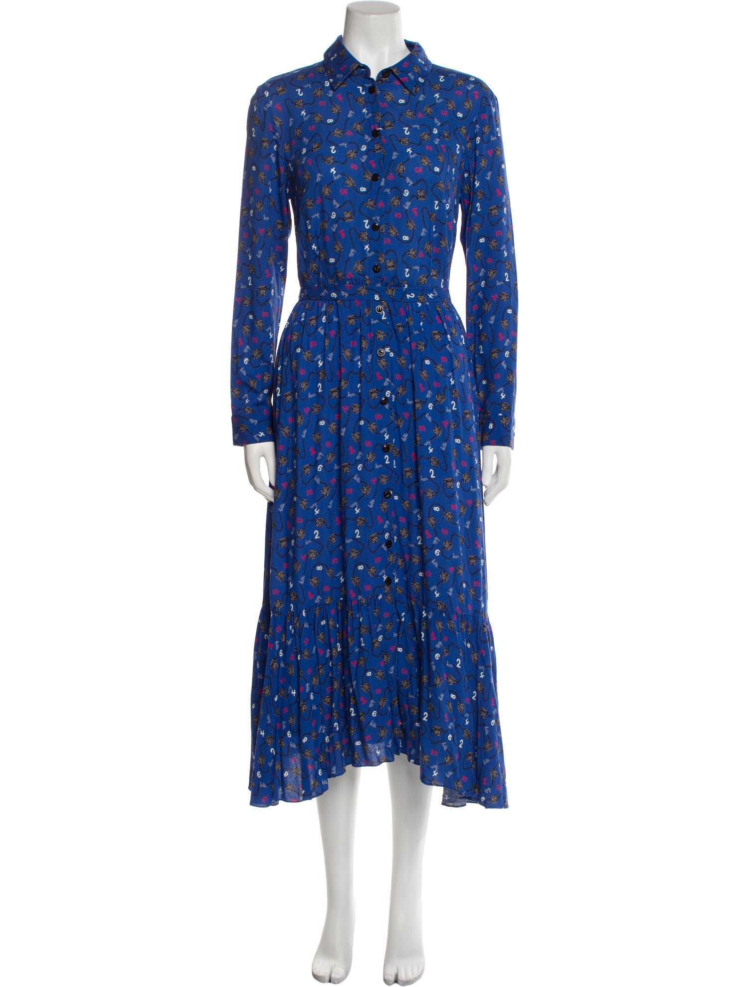 HVN Floral Print Long Dress