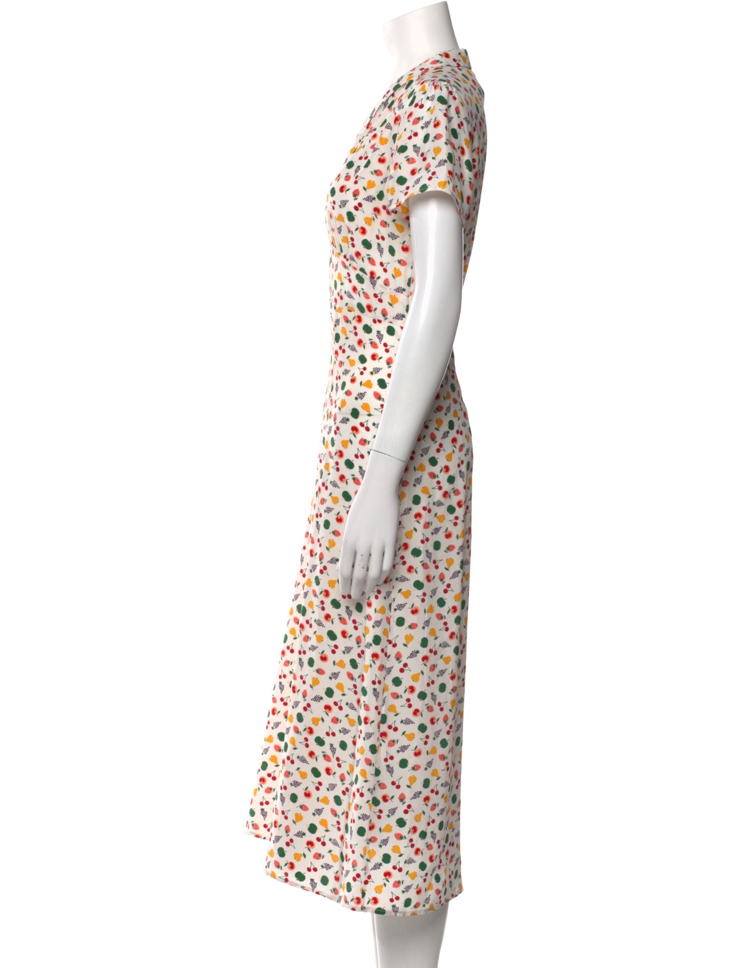 HVN Silk Midi Length Dress