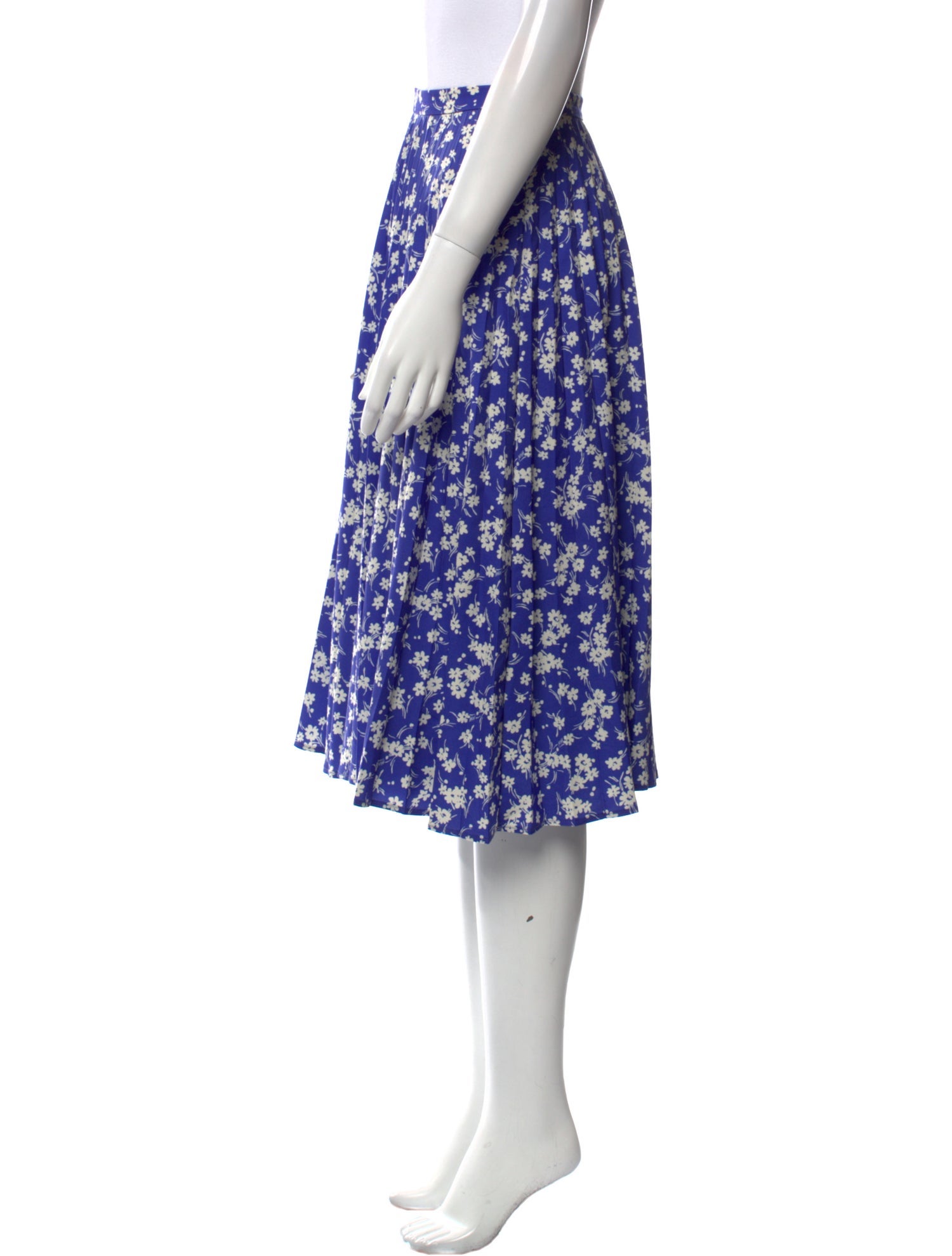 HVN Floral Print Knee-Length Skirt