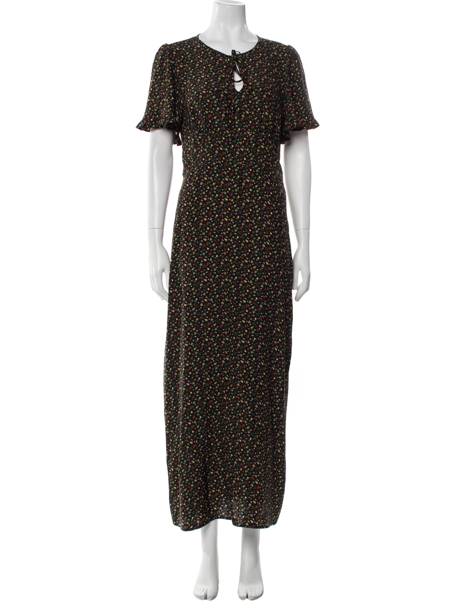 HVN Printed Long Dress