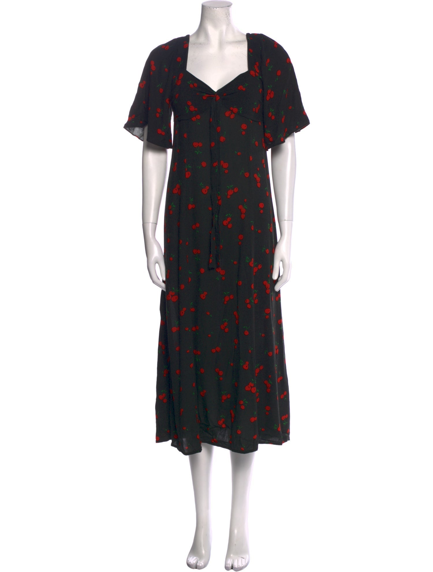 HVN Printed Long Dress