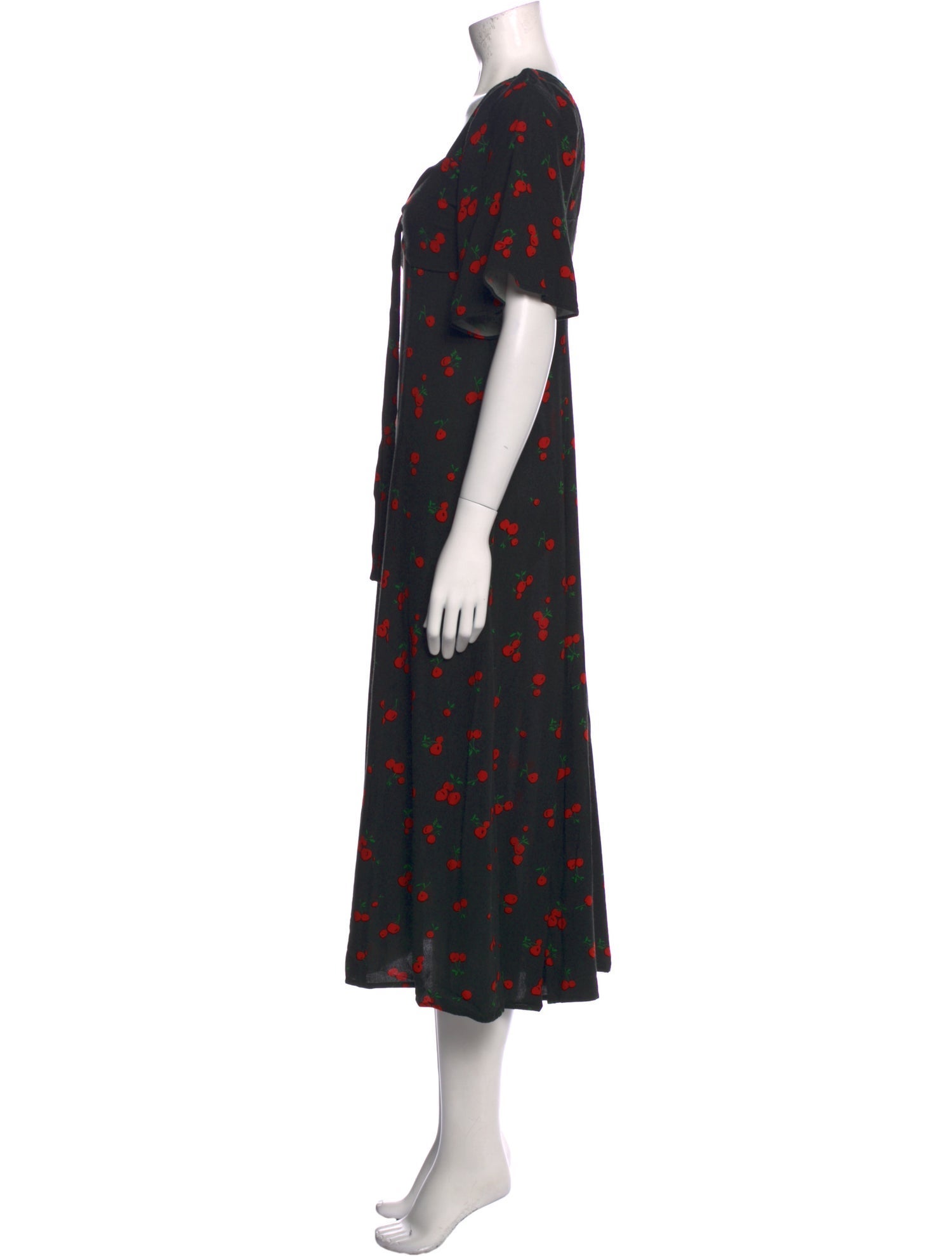 HVN Printed Long Dress