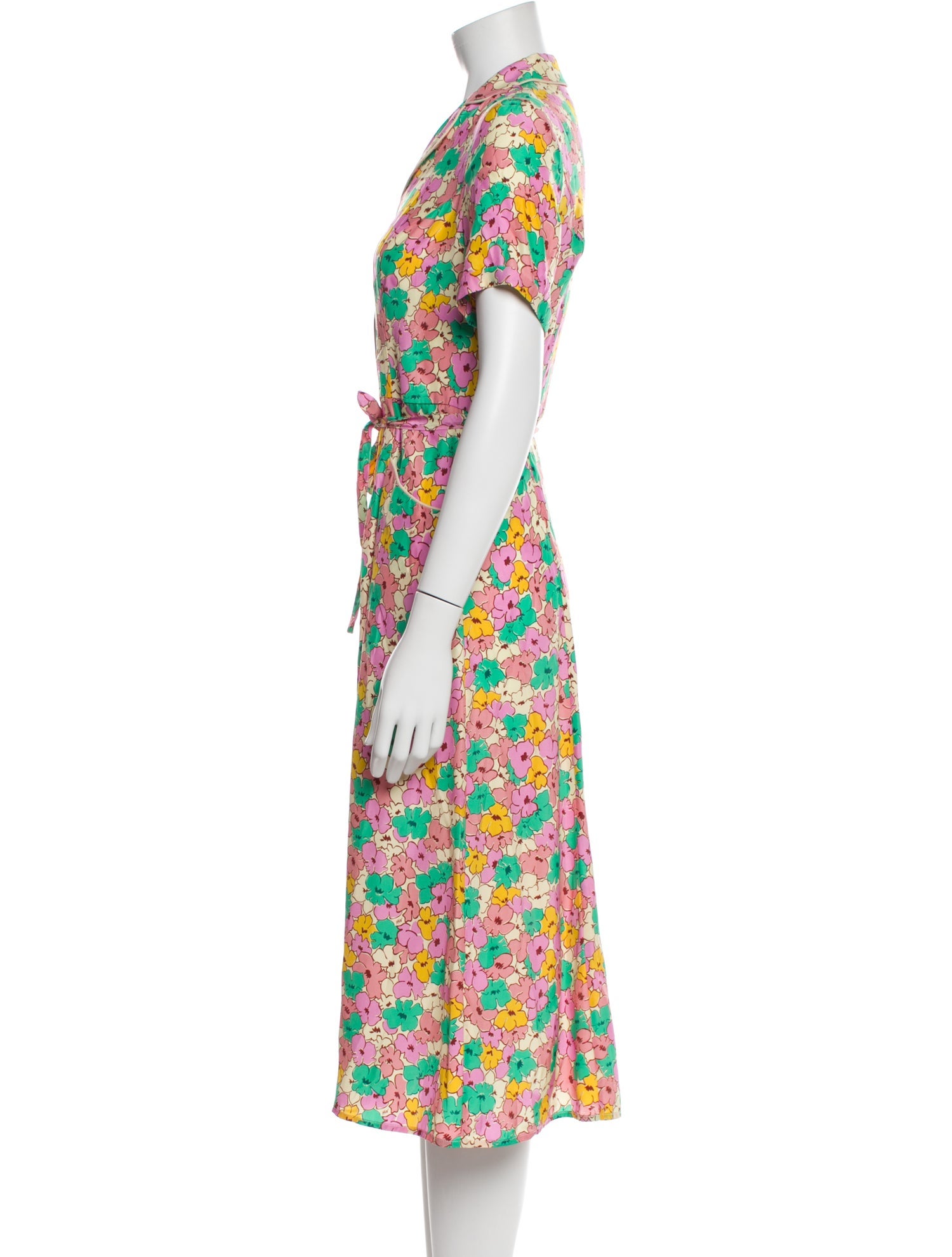 HVN Silk Midi Length Dress