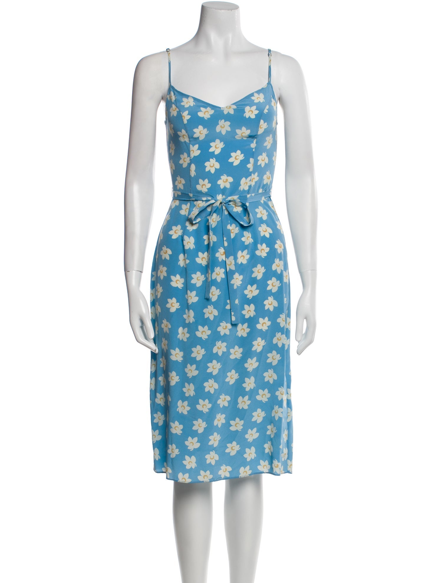 HVN Silk Midi Length Dress