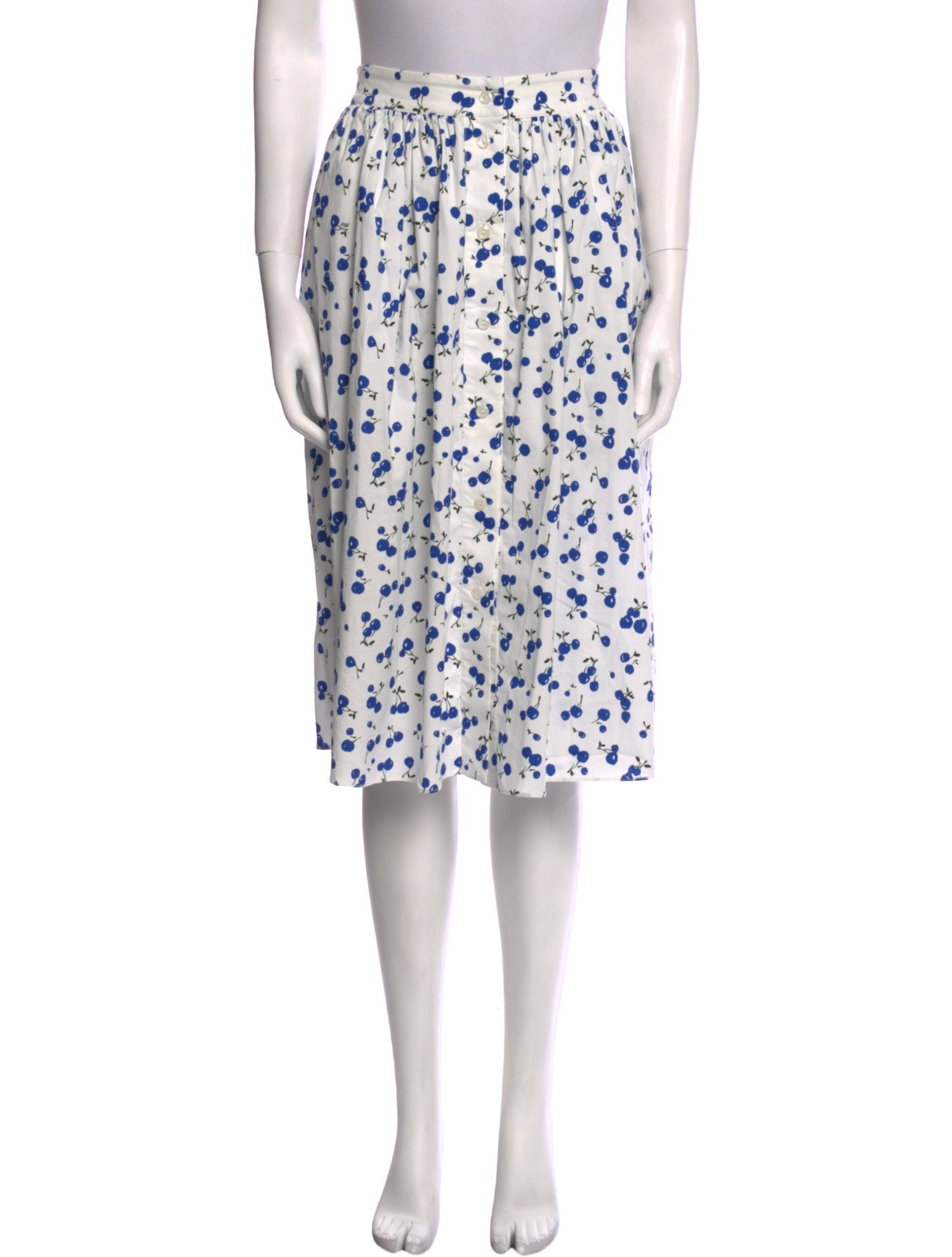 HVN Printed Knee-Length Skirt