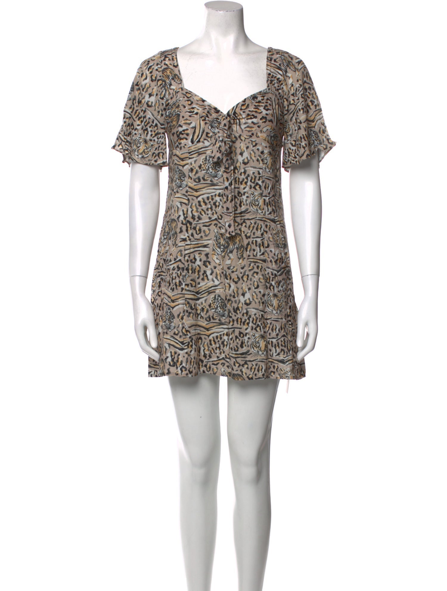 HVN Printed Mini Dress