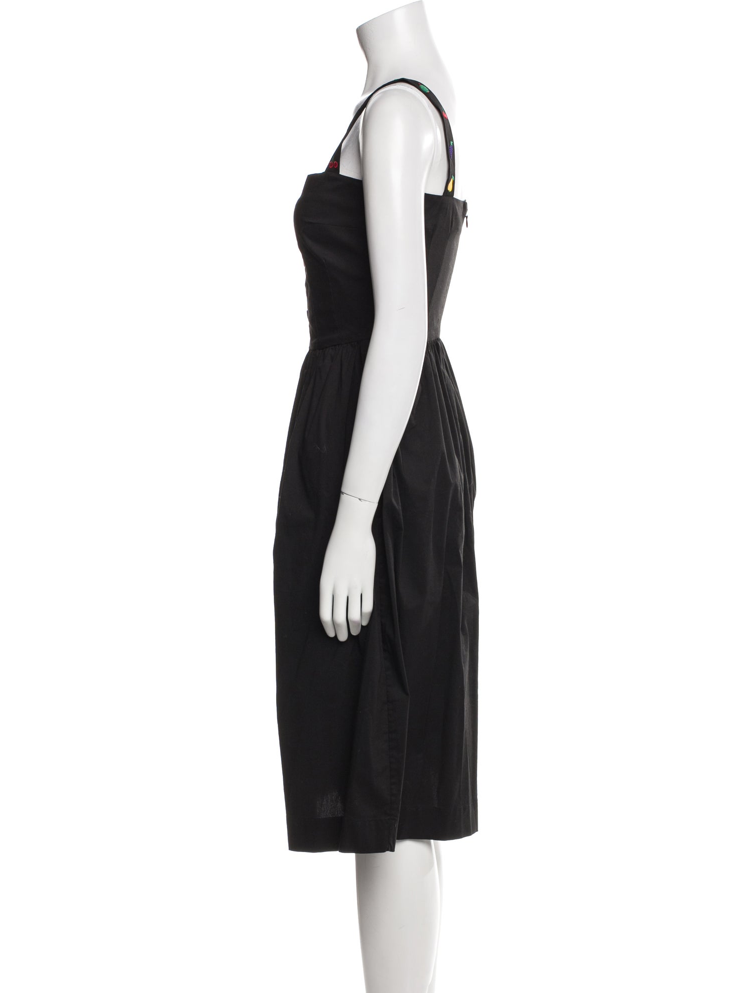 HVN Square Neckline Midi Length Dress
